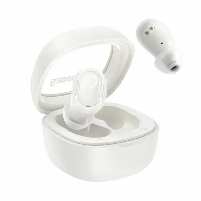 Baseus slušalke+mikrofon Bowie WM02 bele Bluetooth brezžične NGTW180002