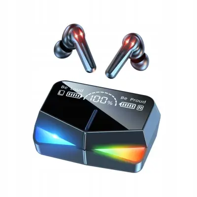 LED RGB bluetooth 5.1 brezžične igralne slušalke in power bank 2000mAh touch