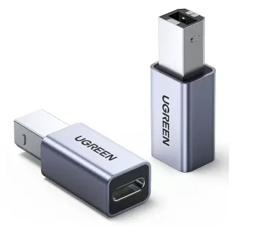 Ugreen adapter USB-C ženski na USB-B - srebrn 1kos