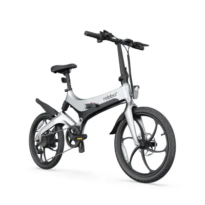 Zložljivo električno kolo Robbo S6+ (srebrn)