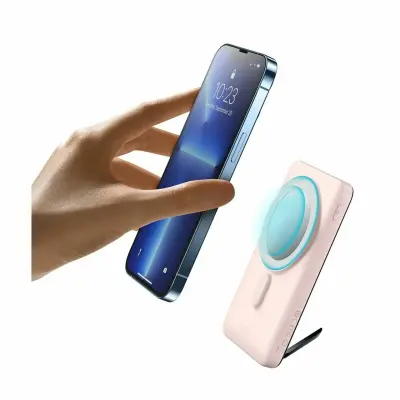 Baseus prenosna baterija 10.000mAh 20W PowerBank magsafe roza PPCX000004