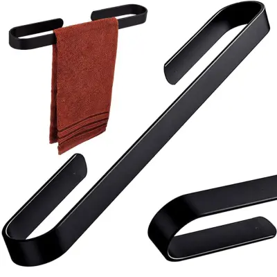 Aluminijasti stenski obešalnik za brisače – držalo 30cm