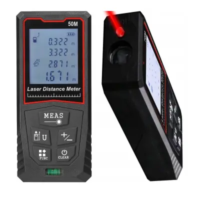 Večfunkcijski digitalni LCD laserski merilnik razdalje do 50m