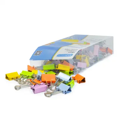 Foldback sponke 19mm  multicolor 80/1 Rapesco 1492