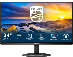 Monitor Philips 60,5 cm (23,8&quot;) 24E1N5300AE 1920x1080 75Hz IPS 4ms HDMI DisplayPort USB-C 65W 4xUSB3.2 Pivot Zvočniki  3H sRGB120,9% AdaptiveSync