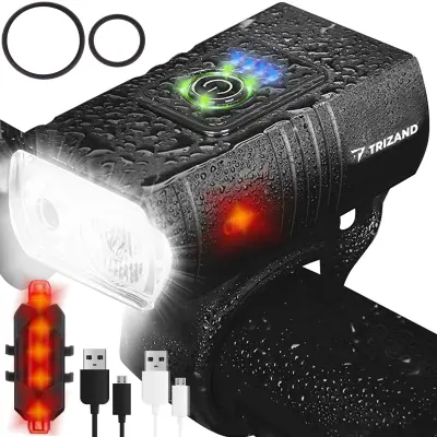 Kolesarska svetilka trizand, 2 x cree t6 usb + polnilna baterija 300lm