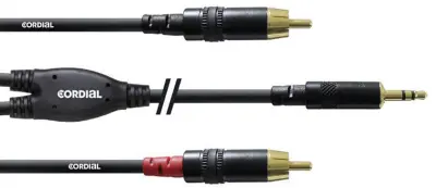 Kabel CORDIAL 1\,5 m\, REAN banana 3\,5 mm/2 x CINCH CFY1\,5WCC