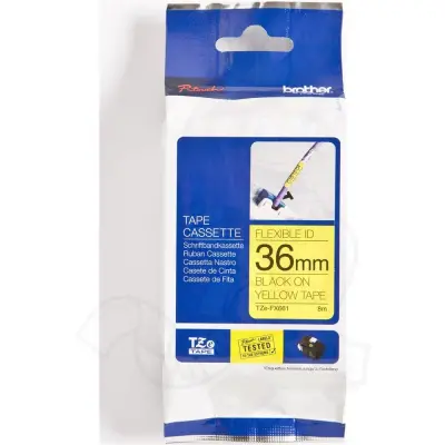 Brother TZEFX661 Flexi rumen/črn 36mm, za PT