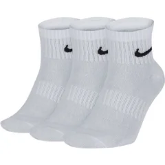 Nike Everyday Lightweight Ankle Traning Socks, 3 Pair, White/Black