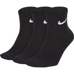 Nike Everyday Lightweight Ankle Traning Socks, 3 Pair, Black/White