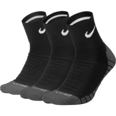 Nike Dry Cushion Quarter Training Sock, 3 Pair, Black/Anthracite