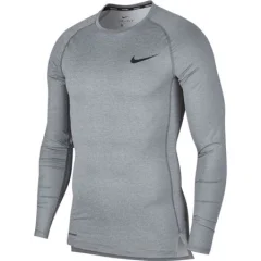 Nike Pro Long-Sleeve Compression Top, Smoke Grey/Black