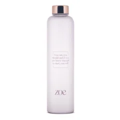 Zoe Quote Glass Bottle, Purple, 750 ml