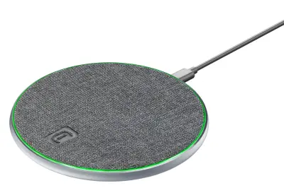 CELLULARLINE TWEED, 15W Brezžični polnilec siv