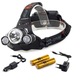 Bailong naglavna svetilkacree xm-l t6 2 x xpe led