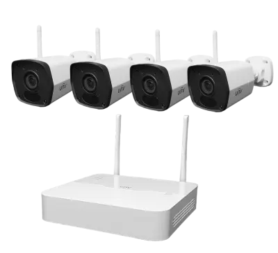 UNV kamere, WiFi video nadzorni sistem – kit komplet 4x 2MP nadzornih kamer z vrhunsko sliko in bazno postajo