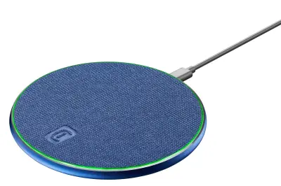 CELLULARLINE TWEED, 15W Brezžični polnilec moder