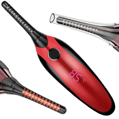 LCD akumulatorski grelnik za vihanje trepalnic – električni vihalec USB do 85°C