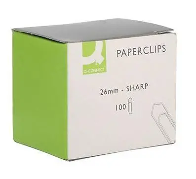 Sponke za papir srebrne št.2 26mm Sharp 100 kos 01307