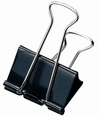 Foldback sponke 42mm črna 10 kos 01285