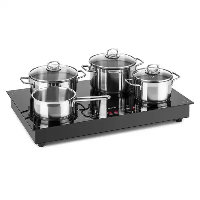 Klarstein Deejay, indukcijska kuhalna plošca, 3500 W, steklena keramika, nadzor na dotik, crna barva
