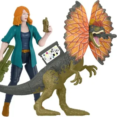 Jurassic World: Camp Cretaceous Claire and Dilophosaurus Action Figure Set