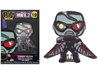 Loungefly pop! Velika emajla Pin Marvel: Marvel - Falcon - kaj če - Zombie Falcon broška