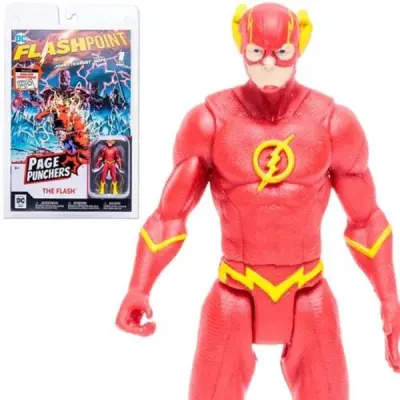 Flashpoint The Flash Page Punchers 3-Inch Scale Action Figure with Flashpoint #1 Comic Book