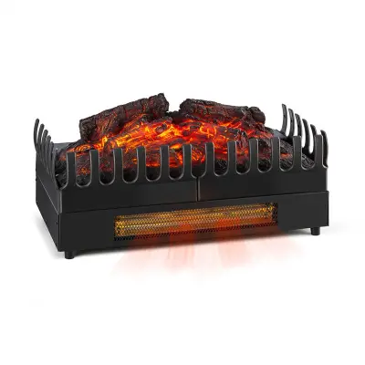Klarstein Kamini FX elektricen kamin, kaminski vložek, 1000/2000W 2W LED, crna barva, Crna