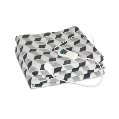 Klarstein Dr. Watson XXL grelna odeja, Grey Patterned