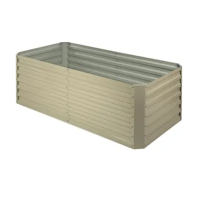 Blumfeldt High Grow Straight, visoka greda, 180 x 60 x 90 cm, 970 l, jeklo, pocinkano, bež barva