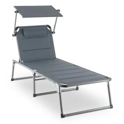 Blumfeldt Amalfi Noble Gray Vrtni ležalniki, Siva