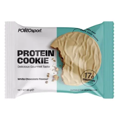 Polleo Sport Protein Cookie, 85 g - White Chocolate