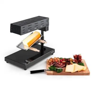 Klarstein APPENZELL 2G, CRN, TRADICIONALEN ŽAR RACLETTE, 600 W, NAMIZNA NAPRAVA