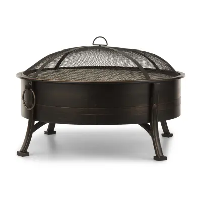 Blumfeldt Catania 2-in-1 posoda za ogenj Ø80cm cm, zašcita pred iskrami, Ø70cm žar, jeklo, anticni motiv