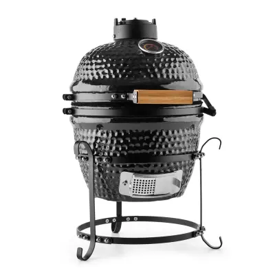 Klarstein PRINCESIZE, ČRNA, KERAMIČNI KAMADO GRIL, 11", DIMLJENJE, BARBECUE, POČASNO PEČENJE, Črna
