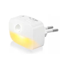 LED nočna lučka s PIR sezorjem gibanja toplo bela za v vtičnico