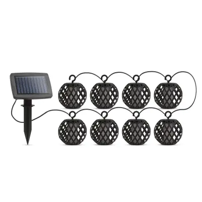 LED solarna veriga z efektom ognja / plamena 140 cm