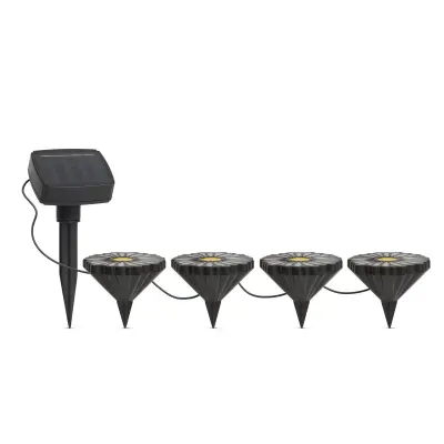 LED solarna veriga v obliki rožic 4 kos večbarvne 360 cm