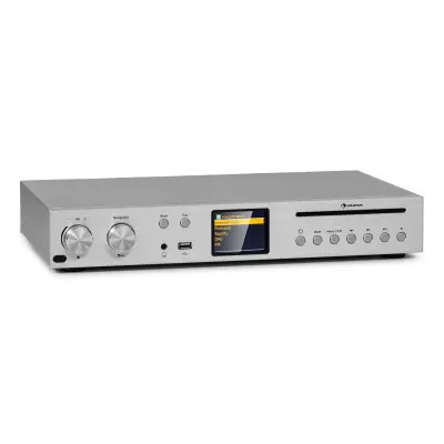 Auna Silver Star CD HiFi sprejemnik, Srebrna
