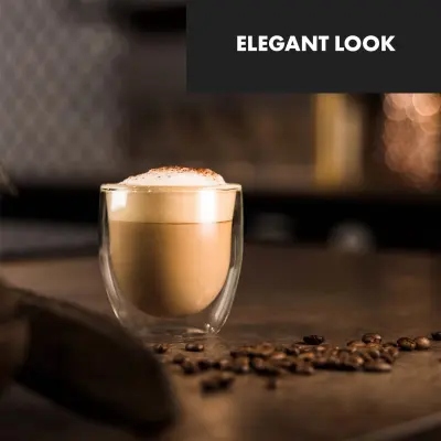 Klarstein Glaswerk Altino, termo kozarci z dvojno steno, 250 ml, Prozorna