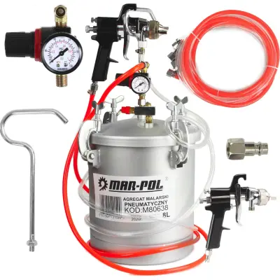 Pnevmatska tlačna posoda za beljenje 8L – pršenje barve