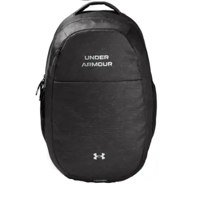 UA Hustle Women's Signature Backpack, Jet Grey/Metallic Silver