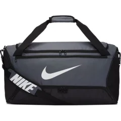 Nike Brasilia (Medium) Training Duffel Bag, Flint Grey/Black/White