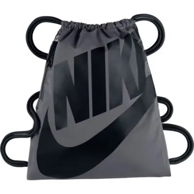 Nike Unisex Heritage Gym Sack, Dark Grey/Black