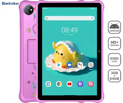BLACKVIEW TAB A7 KIDS 25,7 cm (10,1"), 3GB+64GB, IPS HD+, Android 12, WiFi, Bluetooth tablični računalnik - priložen ovitek/stojalo, roza (Candy Pink)