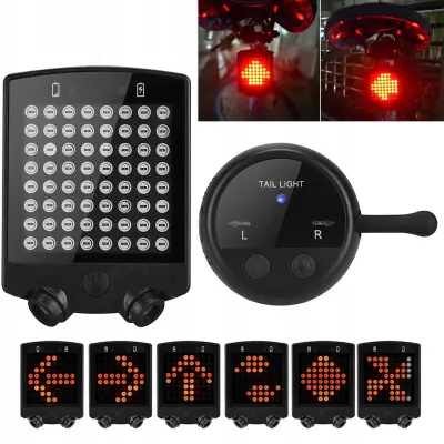 Kolesarski aku. LED zaslon s funkcijo indikatorja in laserskim projektorjem USB