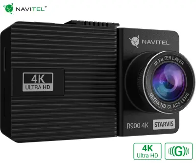 Avto kamera NAVITEL R900 4K, 4K Ultra HD, SONY senzor, Night Vision, G-senzor, aplikacija, črna