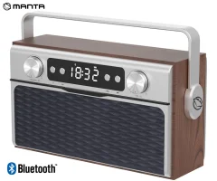 MANTA RDI917 PRO FM Radio USB / microSD / AUX, budilka, RETRO radijski sprejemnik