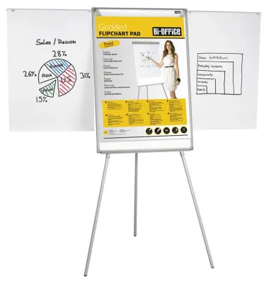 Bi-Office Tabla samostoječa Easy 70 x 102 cm izvlečne roke